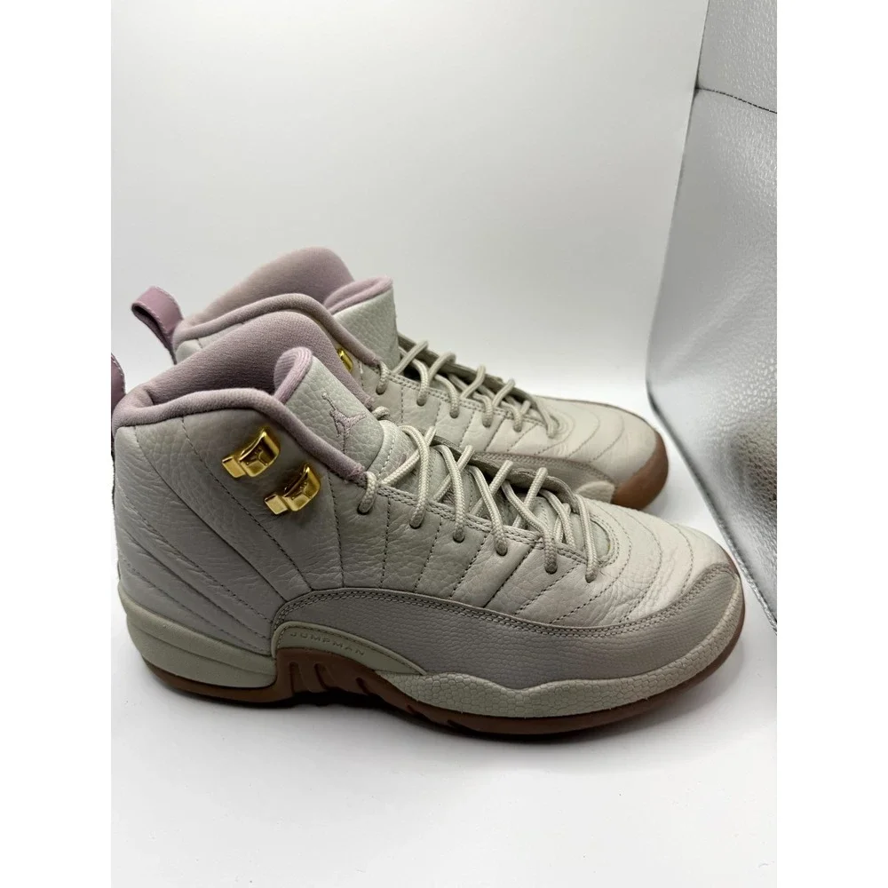 Air Jordan‎ 12 Retro GG 845028-025 Kids 6.5 Sneaker Plum Fog White Leather Shoes